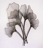 Wrought Iron Floral In Brown Wall Art