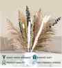 Set Of 50 Multicolor Metal Mixed Pampas Grass Dried Plants