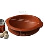 Natural Non Stick Pre Seasoned Red Clay Cooking Pot, Handi Small Size (Large) (10 Inch)