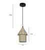 Natural Novelty Hanging Lights With  Plug Type E-14