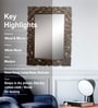 Natural Rectangle Metal Wall Hanging Mirror