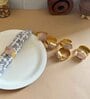 Crystal Pink Stone Set of 6 Napkin Rings