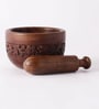 Natural Rose Wood Mortar and Pestle