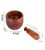 Natural Rose Wood Mortar and Pestle