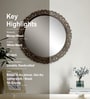 Natural Round Metal Wall Hanging Mirror
