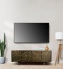 Magn Solid Wood Tv Cabinet In Green Colour