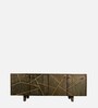Magn Solid Wood Tv Cabinet In Green Colour