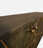 Magn Solid Wood Tv Cabinet In Green Colour