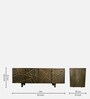 Magn Solid Wood Tv Cabinet In Green Colour