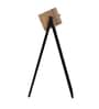 Natural Wood Shade Novelty Floor Lamp With Wood & Metal Base