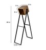 Natural Wood Shade Novelty Floor Lamp With Wood & Metal Base