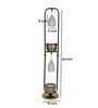 Mordern Natural Metal Shade Shelf Floor Lamp With Metal Base