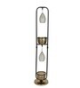 Mordern Natural Metal Shade Shelf Floor Lamp With Metal Base