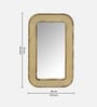 Natural Solid Wood Cane Mirror 3 Ft. Rectangular Wall Mirror