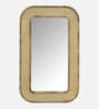 Natural Solid Wood Cane Mirror 3 Ft. Rectangular Wall Mirror