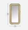 Natural Solid Wood Cane Mirror 4 Ft. Rectangular Wall Mirror