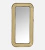 Natural Solid Wood Cane Mirror 4 Ft. Rectangular Wall Mirror