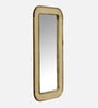 Natural Solid Wood Cane Mirror 4 Ft. Rectangular Wall Mirror