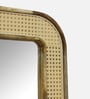 Natural Solid Wood Cane Mirror 5 Ft. Rectangular Wall Mirror