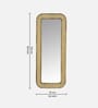 Natural Solid Wood Cane Mirror 5 Ft. Rectangular Wall Mirror