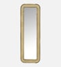 Natural Solid Wood Cane Mirror 6 Ft. Rectangular Wall Mirror