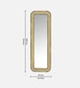 Natural Solid Wood Cane Mirror 6 Ft. Rectangular Wall Mirror