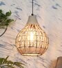 Natural Teardrop Hanging Lights With  Plug Type E-14