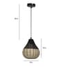 Natural Teardrop Hanging Lights With  Plug Type E-14