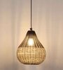 Natural Teardrop Hanging Lights With  Plug Type E-14