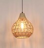 Natural Teardrop Hanging Lights With  Plug Type E-14