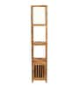 Natural Wood Floor Lamp With Shade Bulb Included E-27