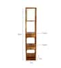 Natural Wood Floor Lamp With Shade Bulb Included E-27