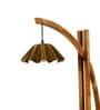 Natural Wood Floor Lamp With Shade Bulb Included E-27