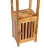 Natural Wood Floor Lamp With Shade Bulb Included E-27
