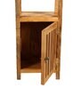 Natural Wood Floor Lamp With Shade Bulb Included E-27