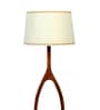 Natural Wood Floor Lamp With Shade Bulb Included E-27