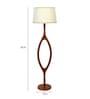 Natural Wood Floor Lamp With Shade Bulb Included E-27