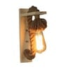 Pisa Jute & Wood Novelty Wall Light (Pine Wood Finish)