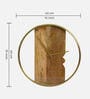 Natural Wood Mango Wood & Metal Novelty Wall Clock