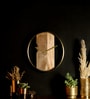 Natural Wood Mango Wood & Metal Novelty Wall Clock