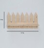 Natural wood Picket fence key holder