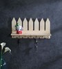 Natural wood Picket fence key holder