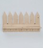 Natural wood Picket fence key holder
