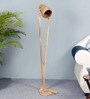 Natural Wood Shade Floor Lamp with Natural Base