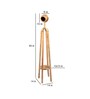 Natural Wood Shade Floor Lamp with Natural Base