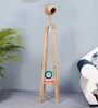 Natural Wood Shade Floor Lamp with Natural Base