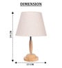 Natural wood with chrome metal table lamp