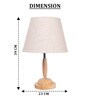 Natural wood with chrome metal table lamp