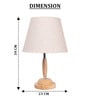 Natural wood with chrome metal table lamp