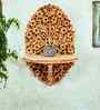 Natural Wooden Pale Yellow Colour Solid Wood Handcarved Floating Wings Wall Shelf